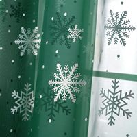 XinLan rideaux transparents de Noël 84 pouces de longueur or flocon de neige feuille impression rideaux de fenêtre pour salon
