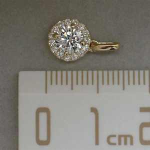 Hermoso y moderno collar con colgante de oro de 9K con circón redondo con microincrustaciones al por mayor para fiestas KJ393 - Product Image 6