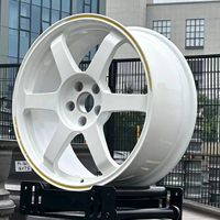 Jantes en alliage forgé Borui style TE37, jantes de course sportives JDM, 5x112 5x114.3 15 16 17 18 19 20 pouces pour Civic Type R 370Z GR86 Supra