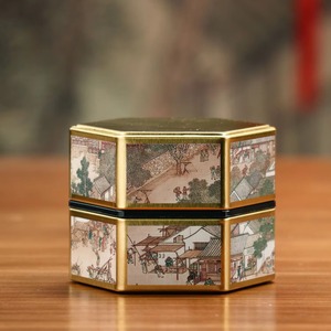 กล่องดีบุกโลหะหกเหลี่ยมข<span class=keywords><strong>น</strong></span>าด80 * H70/80 * H150 * มม. สำหรับบรรจุภัณฑ์ชาและกาแฟสำหรับลูกอมและช็อกโกแลต - Product Image 4