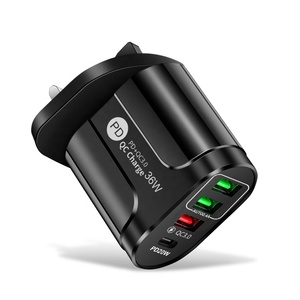 3 <span class=keywords><strong>USB</strong></span> 1 Loại C Điện Thoại Tường Sạc Nhanh 36W Anh Chúng Tôi EU Cắm 4 Cổng Power Supply Adapter Với Pd Chức Năng - Product Image 6