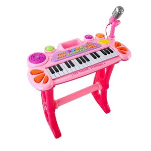 Clavier électronique populaire avec microphone, instrument musical éducatif multifonctionnel pour l'apprentissage précoce et l'éveil - Product Image 1