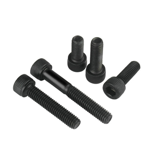 Metric Black Steel <b>Screw</b> 10mm Cap Diameter Coarse Thread Class 8.8 Round Head - Product Image 3