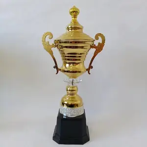High Quality Award Trophy Cup Football Big Gold Silver Metal Trophy for Sports Event Champions league