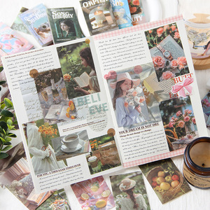50 unids/pack Grunge capítulo Vintage Material papel transfronterizo decoración nota libro manual pegatina libro - Product Image 2