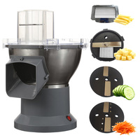 Commerciële elektrische multifunctionele groente- en fruit snijmachine voor het snijden en hakken van mango, ananas, aardappel en wortel