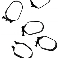 Colliers de serrage ovales réglables en acier pour filtre à air, avec finition zinc, support personnalisé OEM, pièces de moteur