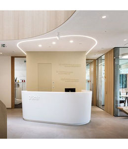 Mostradores de Recepción de Piedra Artificial con Aspecto de Hormigón Moderno y Elegante para Salones, Hoteles y Escuelas - Product Image 5