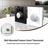 Thermostat intelligent WiFi HY533 avec bouton rotatif, contrôleur de température numérique pour systèmes de chauffage au sol, compatible Tuya Smart Home pour appartements