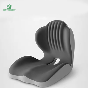Coussin de siège ergonomique en gel pour bureau, design carré, en soie de lait, rembourrage en coton à mémoire de forme, coussin lombaire pour une position assise correcte - Product Image 2