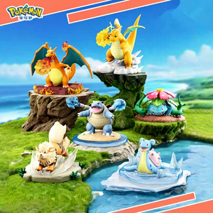 Authentique pour Pokémon Showdown : <span class=keywords><strong>Figurine</strong></span> de combat en PVC de Charizard et Blastoise, boîte mystère, décoration de bureau, cadeau - Product Image 1