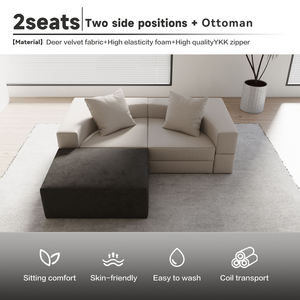 Chaise compressible canapé en mousse haute densité ensemble canapé d'angle réglable multifonction pour meubles de maison salon - Product Image 4