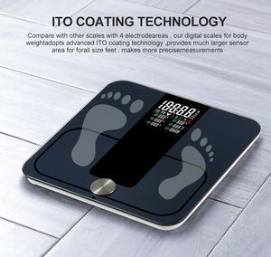 उच्च गुणवत्ता वाला ग्लास 180 किग्रा ब्लूटूथ कंपोजिशन एनालाइजर स्मार्ट डिजिटल बाथरूम स्केल वेट स्केल बॉडी फैट - Product Image 6