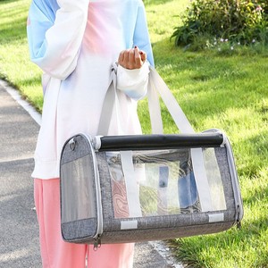 Portable Foldable Soft-Sided <b>Pet</b> <b>Carrier</b> For Cats And Dogs Large Capacity Travel Bag With Mesh Windows And Zipper Closure - Product Image 3