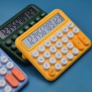 Calcolatrice a colori, tastiera meccanica, ragazza di alta bellezza, finanza per ufficio dedicata calcolatrice a 12 cifre
