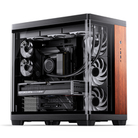 Nouvelle arrivée, boîtier de bureau Jonsbo TK-4, boîtier en bois séparé, M-ATX, verre trempé, boîtier PC, boîtier d'ordinateur de jeu, PC de jeu