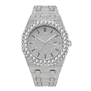 Montre de sport en gros avec diamants, montre de luxe entièrement sertie de diamants, montres automatiques mécaniques pour hommes et femmes - Product Image 1