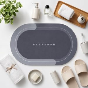 Tapis de salle de bain personnalisé antidérapant à séchage rapide en boue de diatomée, tapis doux super absorbant, tapis de sol imperméable pour salle de bain - Product Image 4