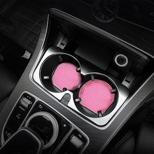 Posavasos de coche de diamante acrílico más nuevo, alfombrillas de taza de viaje de PVC, posavasos de inserción, accesorios interiores de vehículos de cristal antideslizante - Product Image 6