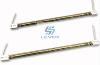 Lampe chauffante infrarouge à quartz doré LEKKER 33x15 à double tube, 500W-19000W, pièces de machines pour le laminage et la découpe du verre