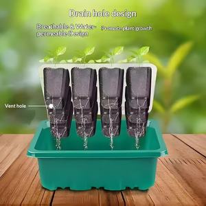 Lot de 3 boîtes épaissies <span class=keywords><strong>pour</strong></span> 12 <span class=keywords><strong>semis</strong></span> – Kit de <span class=keywords><strong>semis</strong></span> respirant, artefact de bouturage, couvercle de <span class=keywords><strong>plateau</strong></span> de <span class=keywords><strong>semis</strong></span> <span class=keywords><strong>pour</strong></span> la conservation de la chaleur et l'humidification - Product Image 3