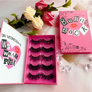 Wholesale your own brand 3 pairs custom lash book faux 3d cluster everyday use mink eyelashes