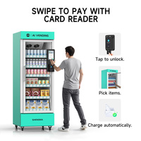 Distributeur automatique intelligent Shengma AI 24h/24 et 7j/7, vente au détail sans surveillance, capacité 570L, compatible 4G LTE, paiement par carte/scan, surveillance à distance, métal