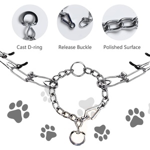 Collar de perro de punta de acero inoxidable, Collar de entrenamiento para estrangulamiento de perro, Collar de perro ajustable con puntas de goma cómodas - Product Image 3
