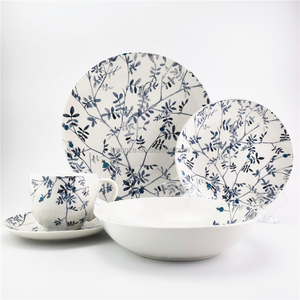 Set di stoviglie <span class=keywords><strong>Arcopal</strong></span> all'ingrosso occidentale in ceramica porcellana Bone china forma quadrata 20 pezzi Set da pranzo per 4 persone - Product Image 3