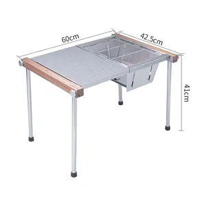 QC-OEM Wholesale portátil igt churrasqueira mesa para acampamento ao ar livre