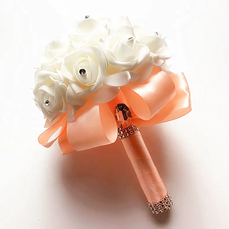 Bouquet de mariage le plus populaire demoiselle d'honneur fleurs de mousse de mariage rose bouquet de mariée avec le meilleur prix