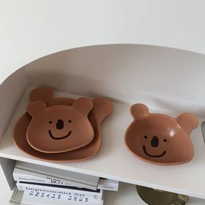 SYL-cuencos de cerámica con dibujos de <span class=keywords><strong>koala</strong></span> para ensalada, plato de postre para el hogar, bandeja de pan, juego de vajilla para niños - Product Image 2