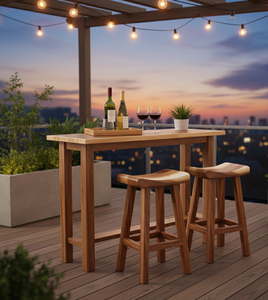 Chaise de bar en bois de suar courbé, fabriquée à la main, avec confort ergonomique, solidité accrue et grain naturel riche, idéale pour les bars élégants. - Product Image 3