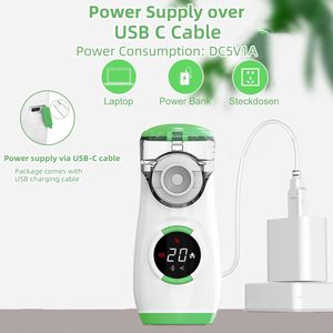 Nebulizador de malla de limpieza automática Digital nebulizador respiratorio médico portátil nebulizador ligero para <span class=keywords><strong>alergias</strong></span> al asma - Product Image 2