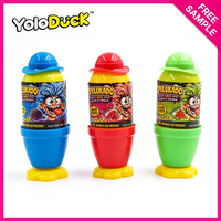 Yoloduck Halal Bonbons Liquides Sucrés au Goût de Fruits, Forme de Cheveux, Matière Alimentaire, Bonbons Aigres Liquides