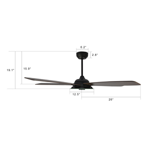 CARRO Striker 52 pollici 5 pale in legno prezzo economico all'ingrosso decorazione soggiorno grande ventilazione ventilatore a soffitto cc - Product Image 1