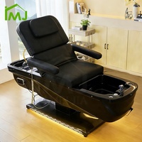 Table de massage électrique de luxe en cuir PU pour salon de beauté, lit de pédicure et de spa capillaire