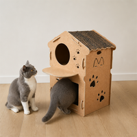 Nid pour chat USMILEPET en chêne naturel écologique, forme et couleur personnalisées, respectueux de l'environnement, adapté aux animaux domestiques, lit pour chaton, maison pour chat d'intérieur