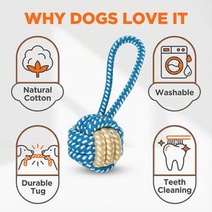Jouet interactif créatif en corde de coton coloré et résistant aux morsures pour chien, jouet à mâcher pour animaux de compagnie, jouet de mouvement interactif - Product Image 2