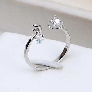 Aretes de Plata S925 con Perlas DIY, Accesorios para Mujer, Aretes Huecos de Doble Uso 2949 - Product Image 1