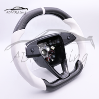 Volant chauffant en fibre de carbone avec poignées sport pour Tesla Model Y Juniper 2026+