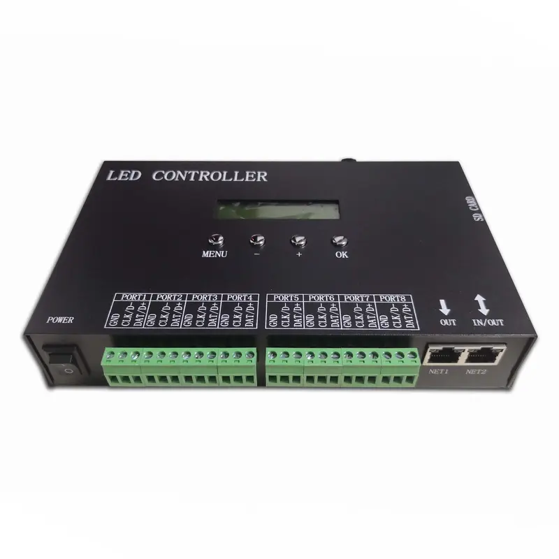 H807SA 8 port online Artnet digital thermo 8192 pixel 8 ports DMX controller