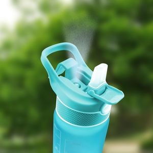 Botella de Agua Tritan Ecozen de 32oz/1000ml con Logotipo Personalizado, Degradado, con Pajita, Tapa Abatible y Pulverizador de Niebla para Gimnasio y Deportes al Aire Libre - Product Image 4