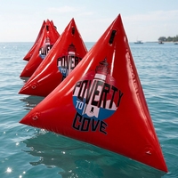Bouée flottante gonflable publicitaire, bouées triangulaires gonflables, bouée pyramide gonflable