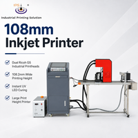 Printer Inkjet UV IPS-CUV55-2 Dual Ricoh G5 Kecepatan Tinggi Full Color 108mm untuk Pencetakan Logo dan Kode QR pada Kotak Karton