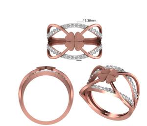 Anillo de diamante cultivado en laboratorio de 1,2 quilates de lujo 18K oro rosa VVS1 claridad elegante y brillante joyería de boda anillos de diamantes - Product Image 1