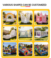 Offre Spéciale commercial grand château combiné blanc rebond maison avec toboggan et fosse à balles gonflable videur d'amusement pour les locations de fête