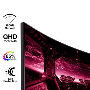 Koorui 27 inch Màn hình máy tính 2560p chơi game màn hình 144Hz(1ms, 1800R cong va bảng điều chỉnh, DP1.2 xây dựng trong - Product Image 3