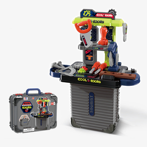 Nouveauté 2025 : Valise à outils de jeu d'imitation pour enfants, outils en plastique réalistes avec perceuse pour l'apprentissage ludique de la construction chez les tout-petits - Product Image 1