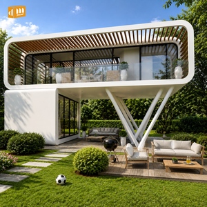 DM Steel <span class=keywords><strong>Maison</strong></span> conteneur modulaire, Villa capsule, Cabine salon, Abri <span class=keywords><strong>de</strong></span> jardin, portable, résistant au vent, facile d'entretien, pour complexe <span class=keywords><strong>de</strong></span> villégiature extérieur, espace <span class=keywords><strong>de</strong></span> <span class=keywords><strong>repos</strong></span> routier et abri <span class=keywords><strong>de</strong></span> jardin - Product Image 1